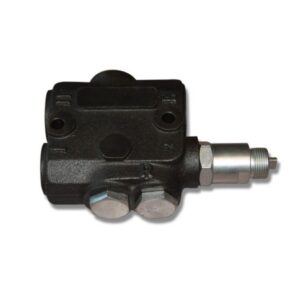 Válvula reguladora de caudal con lengueta