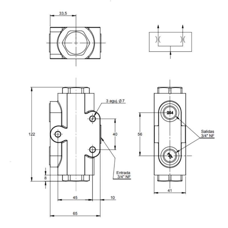 Válvula divisora proporcional