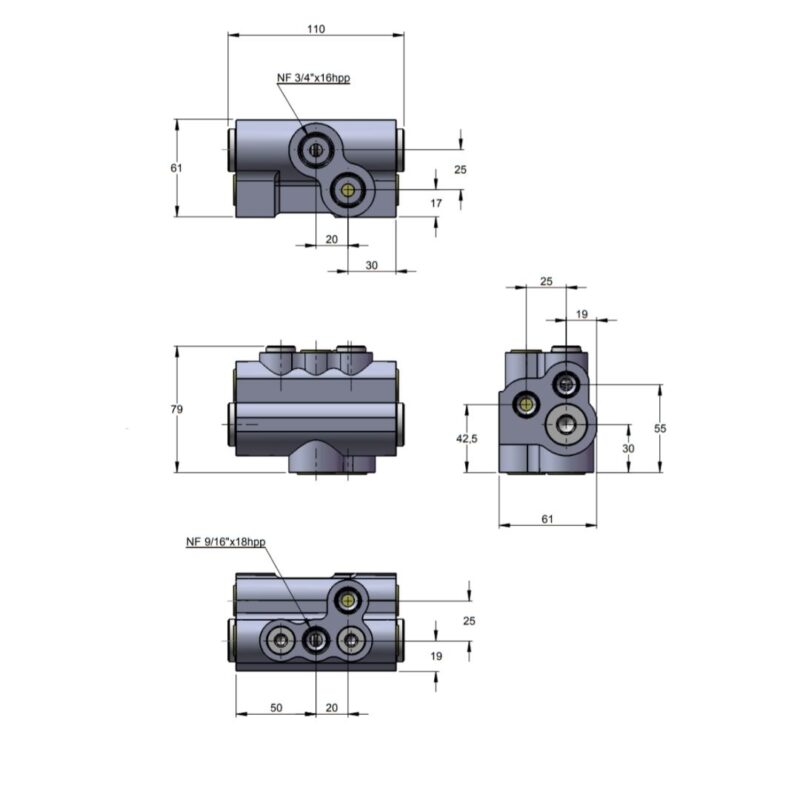 Válvula secuencial standart para sembradora