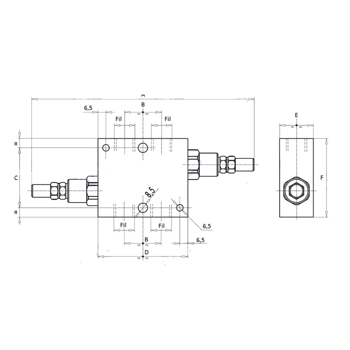 Válvula limitadora de presión doble IT